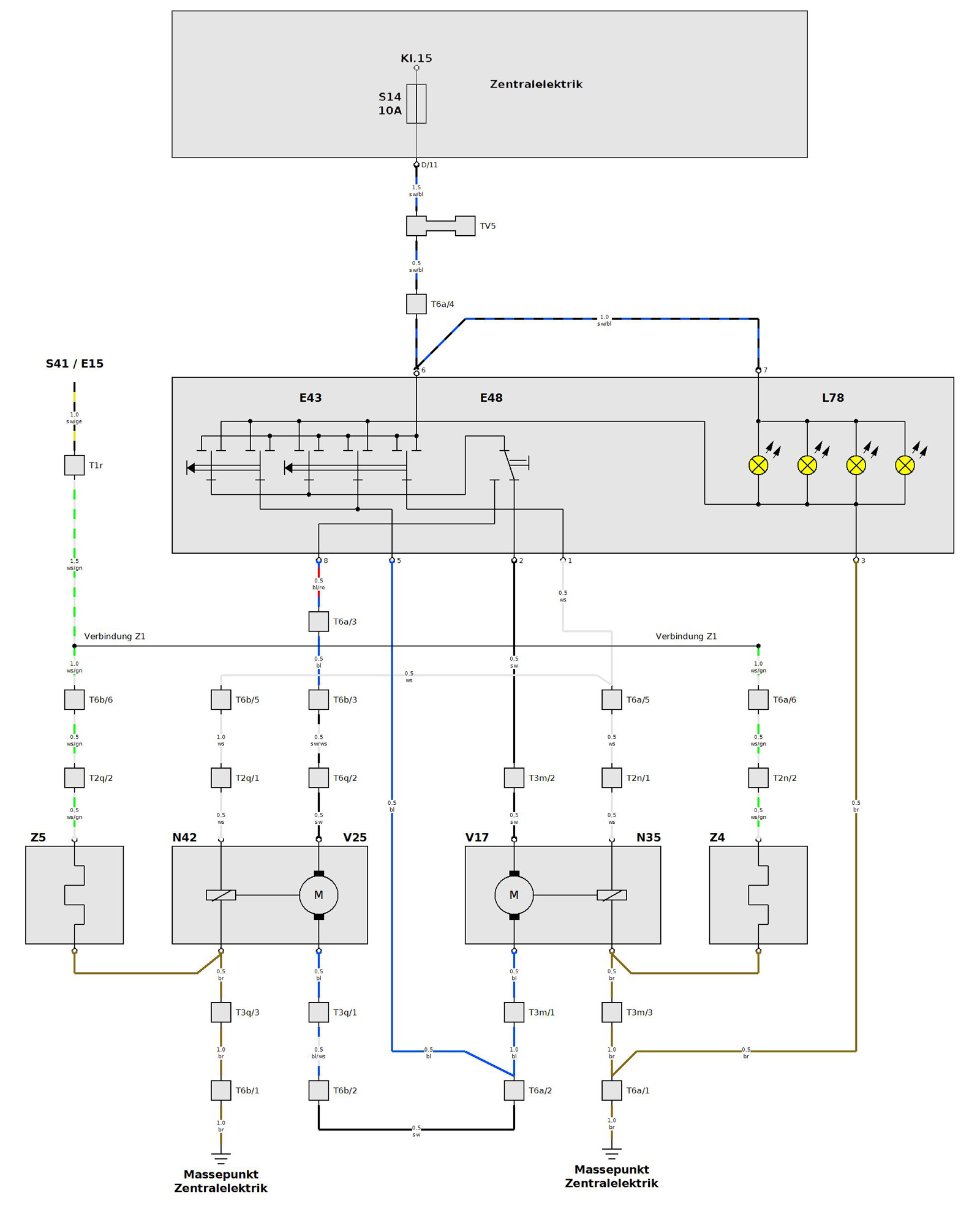 T4: Aussenspiegelgehäuse RECHTS elektr. verstell und beheizbar satins