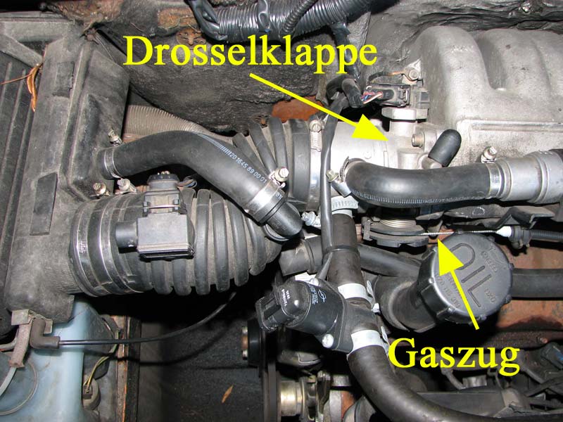 PKW Drosselklappe reinigen im eingebautem Zustand mit